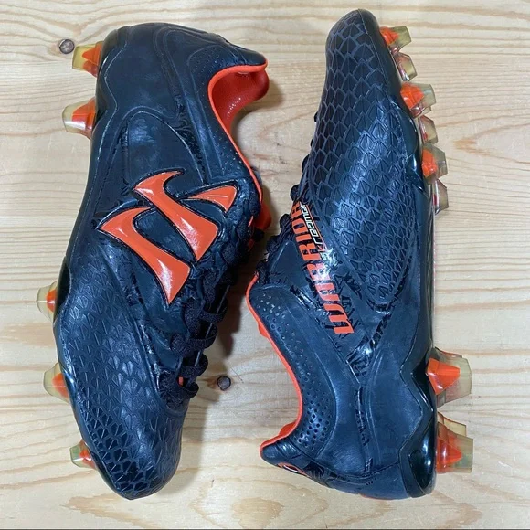 NIB Warrior Youth Skreamer Soccer Lacrosse Field Hockey Cleat  Black/Orange - Picture 8 of 8
